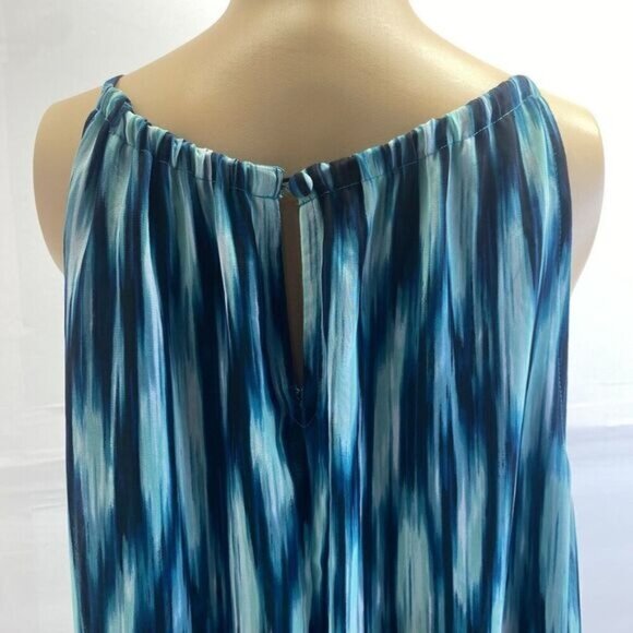 Lane Bryant Women’s Plus size 14/16 Green Stripe Beach Flowy Lined Dress Used - Picture 10 of 10